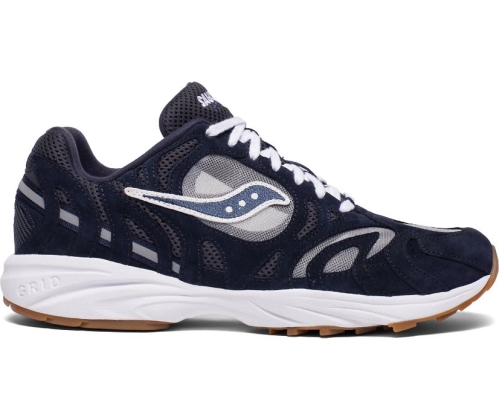 Tenis Saucony Grid Azura 2000 Unisexo Zapatos Originales Dark Azul Marino México MX-592-FY
